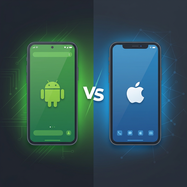 مقارنة Android و iOS